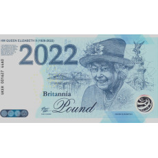 One Banknote Queen Elizabeth II - HM